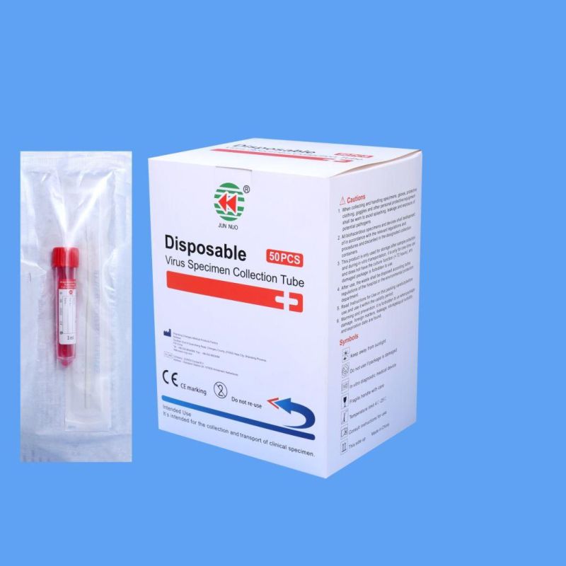 Virus Specimen Collection Kit Nasal Throat Swab Sampling Tube Virus Collection Universal Transport Medium Rna