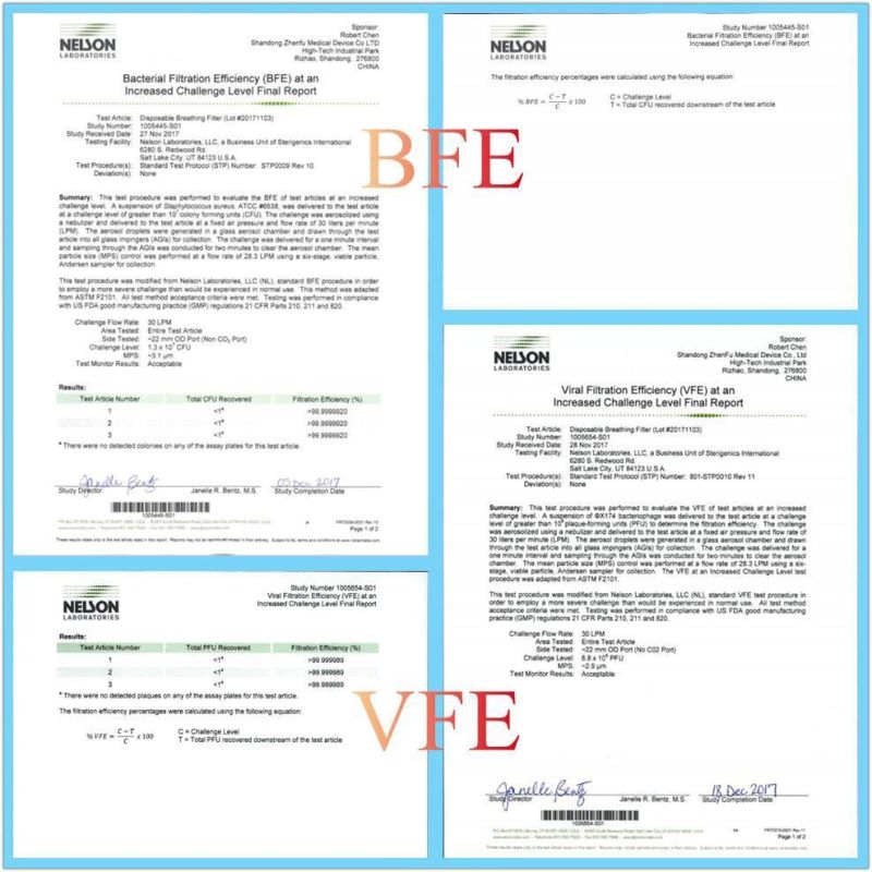 Ethylene Oxide Sterilization with Logo Printing Hme for Adult Filter