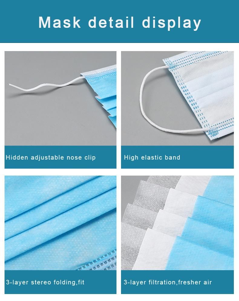 High Quality 3ply Medical Nonwoven Face Mask Use for Hospital