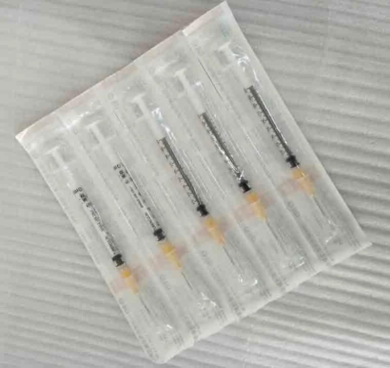 3 Part Disposable Plastic Syringe with Needle