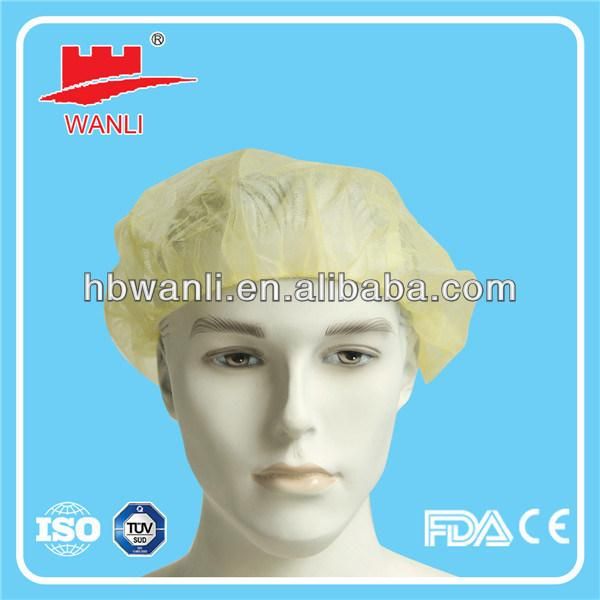 Disposable Non Woven Clip Cap Bouffant Head Cap