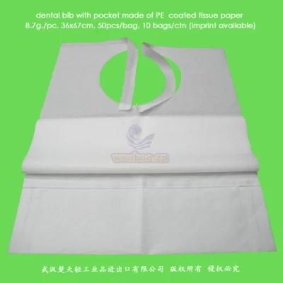 Disposable PE + Tissue Patient Bib