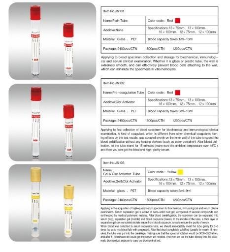 Disposable Vacuum Blood Collection Tube for Coagulant Tube