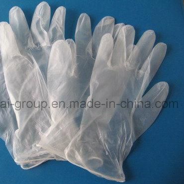 Clear /Bule Powded Disposable Medical Vinyl Gloves (ISO, FDA, CE Approved)