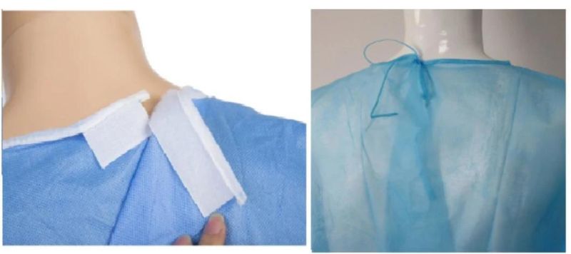 Yellow Isolation Gown 40GSM Medical Grade Isolation Gown, Velcro Closure at Neck