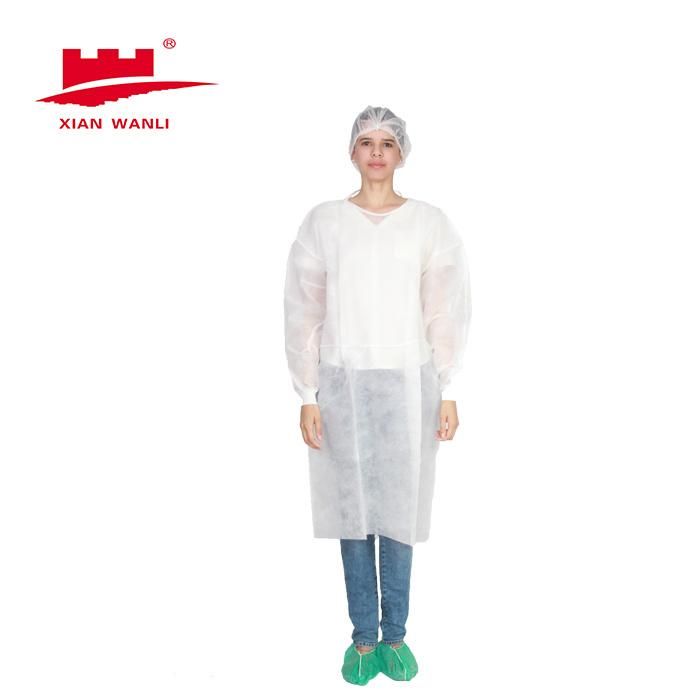 China Factory AAMI Level 2 3 En13795 PP/Pppe/SMS/Ssmms Medical Disposable Reusable Surgical Apron Isolation Gown for Hospital Laboratory/Food Industry Healthcar