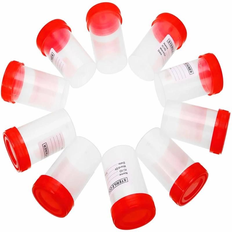 Disposable Specimen Urine Container Cup Stool Collection Cup for Medical 40ml 60ml 100ml 120ml