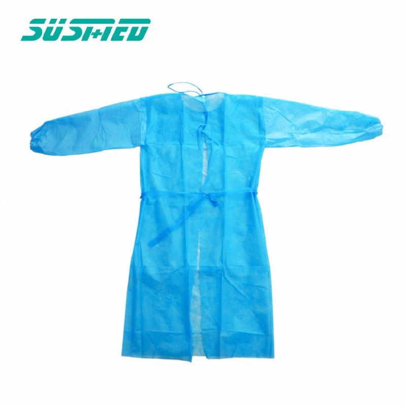 Disposable Non Woven Level 2 Isolation Gown 16GSM Elastic Cuff Buy Yellow Color