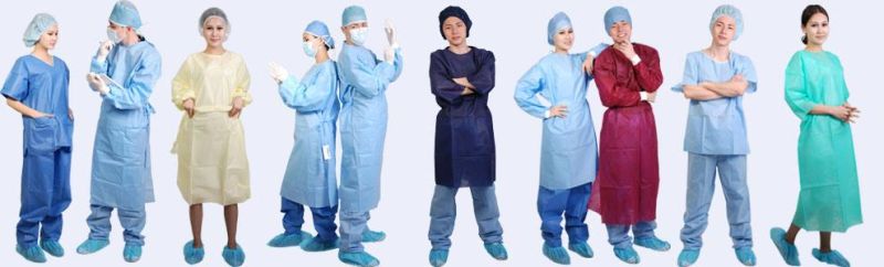 Green Surgical Gown Sterile Reinforced for Woman for Sale