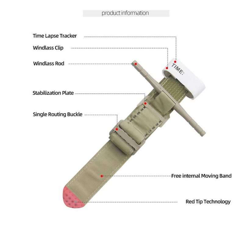 China Reusable Tourniquet Military Style Tourniquet Survival Tactical Combat Outdoor First Aid Tourniquet Injury Wound Medical Tourniquet