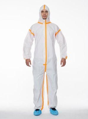 En14126 Protective Coveralls Hazard Protection Coverall Isolation Gown Disposable