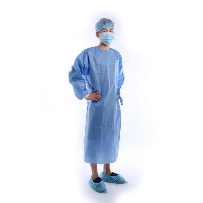 Hospital Operating Gown Individual Package Blue Medical Isolation Disposable Surgical Gown Manufacturers