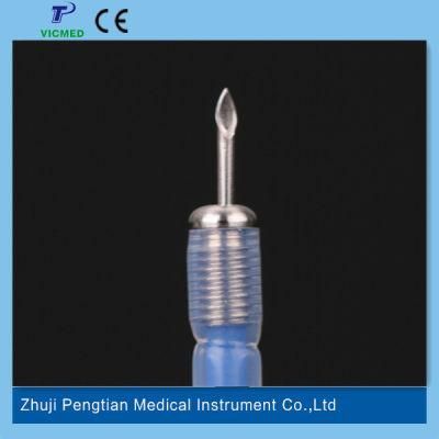 Single Use Injection Needle with Metal Head