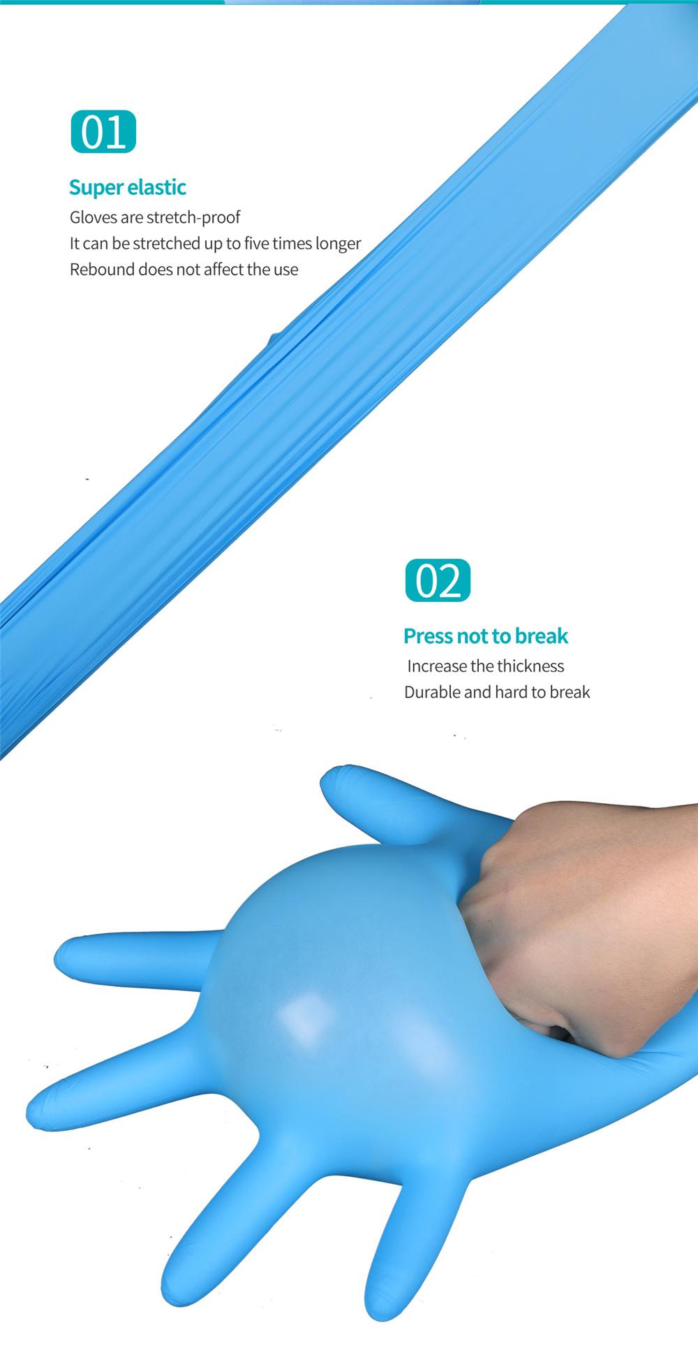 Multi Use Disposable Glove Blue Powder Free Medical/ Non Medical Nitrile Gloves