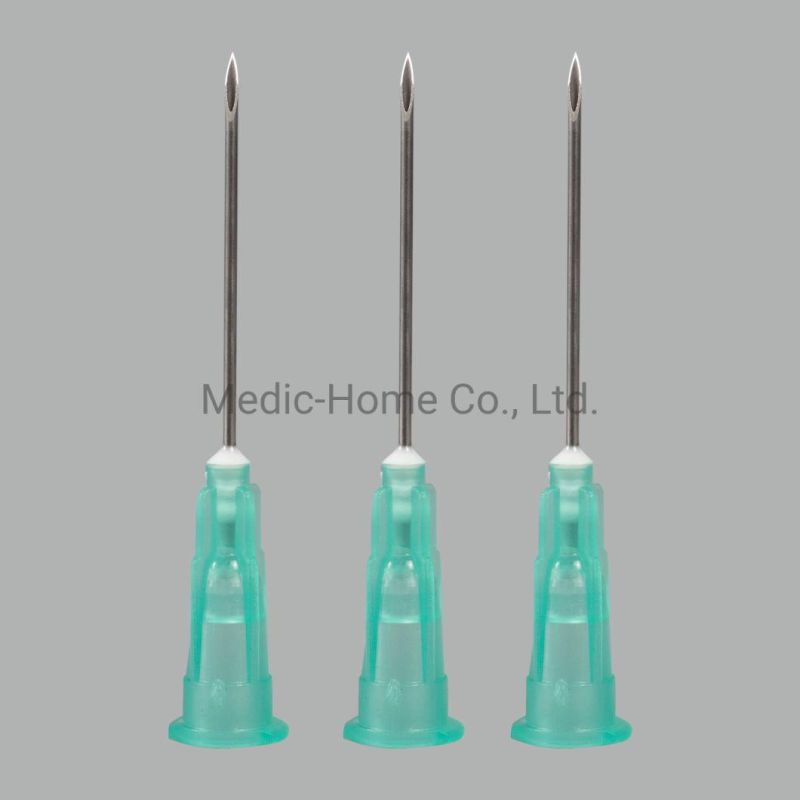 Semi-Transparent Needle-Hub in Bulk or Pack Hypodermic Needle Use with Infusion