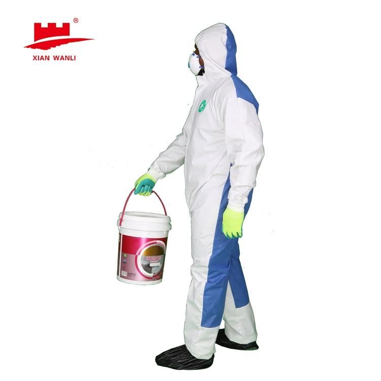 Disposable Coverall Virus Protection Medical Protective Clothing Suit for CE En 14126 14605 13034 13982 Type 3 4 5 6