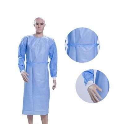 Disposable High Quality Protective Fuild Resistant Surgical Garment Isolation Gown for Medical Use