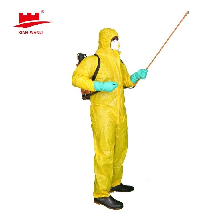 Non Woven Microporous Coverall Protective Work Safety Clothing with Hood and Tape