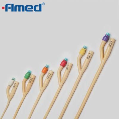 CE/ISO Certified Medical Disposable Sterile Silicone Coated Latex Foley Balloon Catheter / Urinary Catheter