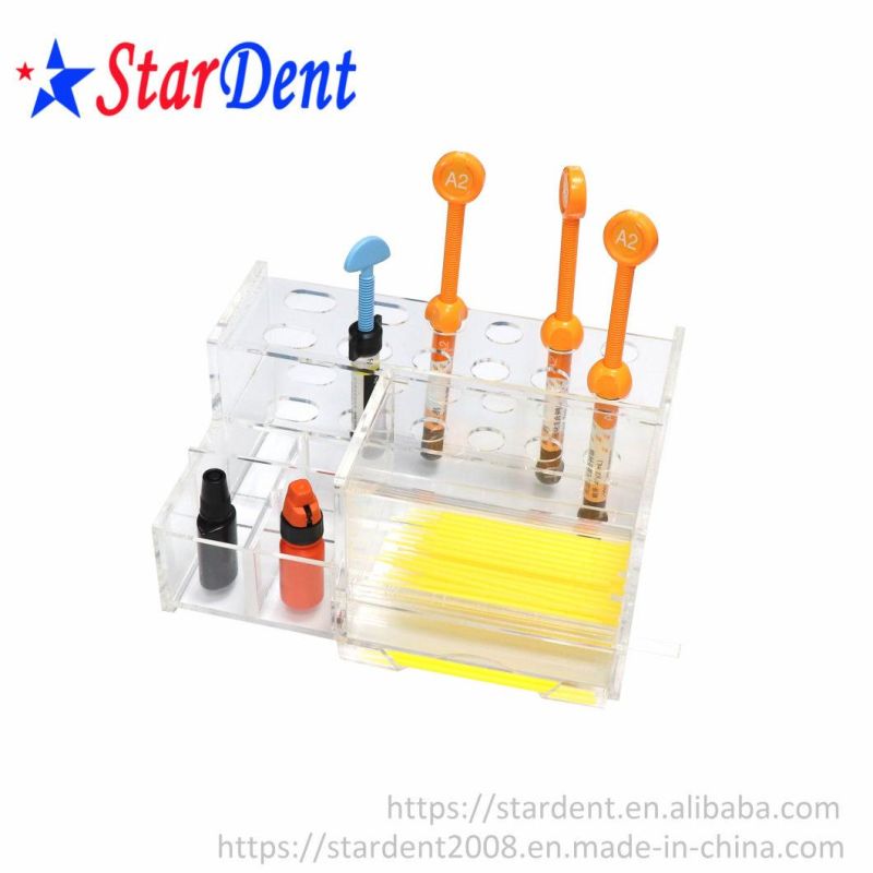 Dental Acrylic Organizer Holder for Dentist Tool Adhesive Applicator Composite Holder