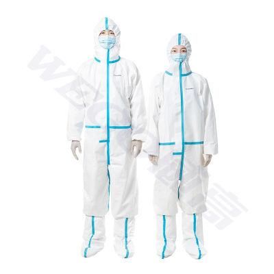 Disposable Safety Whole Body Isolation PPE 65g Isolation Gown Protective Clothing