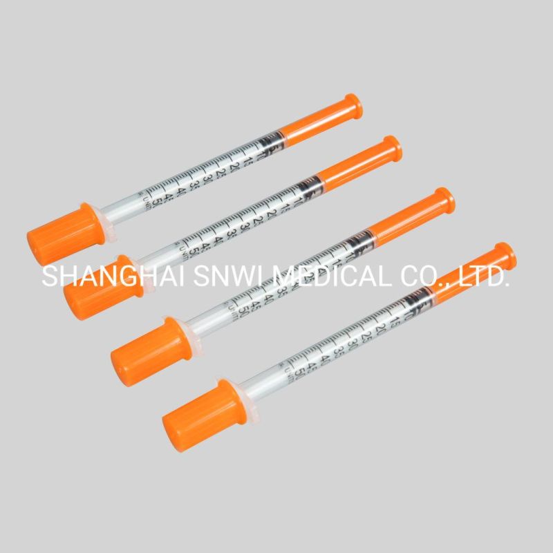 High Quality Medical Disposable 2parts Plastic Luer Slip/Luer Lock Injection Syringe with Needle