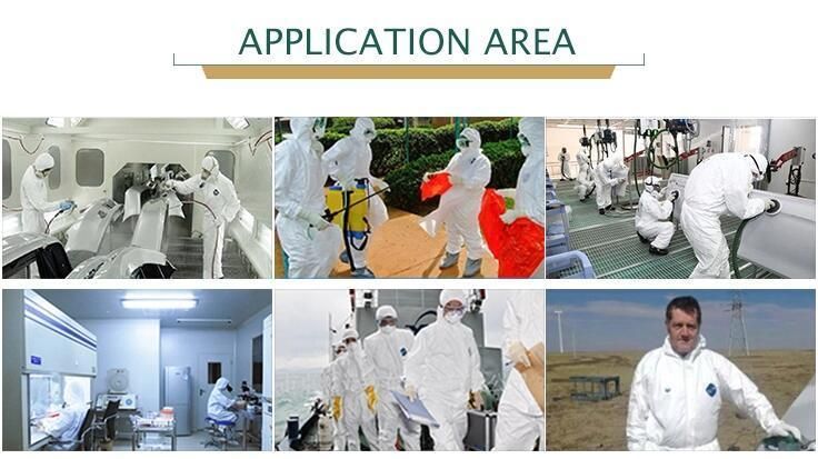 Isolation Coverall with Zipper, Full-Body Protection Coverall, Disposable Medical Coverall