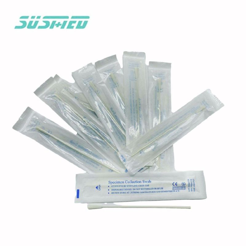 Disposable Nylon Urethra Vaginal Gynecology Cervical Sterile Specimen Collection Swabs