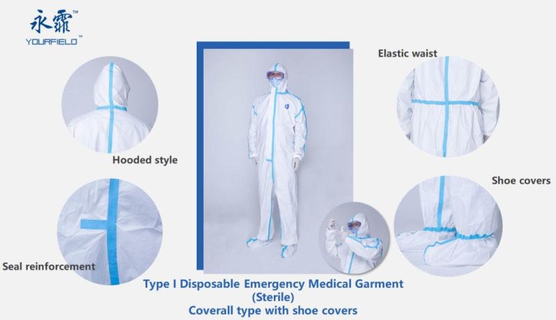 Medical Protective Disposable Coverall Clothing Protective Coverall Suit