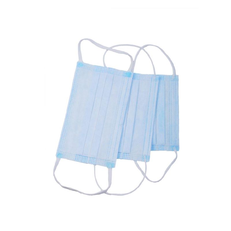 Eco-Friendly Flat Elastic Ear Loop Non-Woven Fabric Disposable 3 Ply Surgical Face Mask