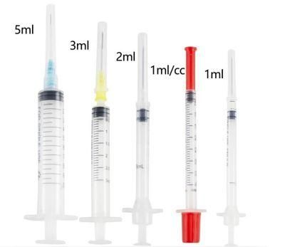 Hot Sale Syringe Manufacturer Luer Lock 1ml 2ml 5ml Syringes Disposable with Needles