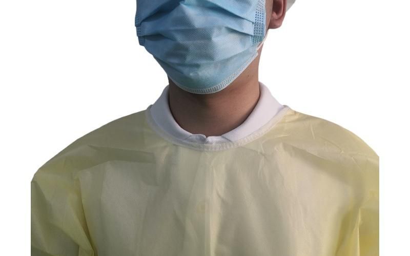 Hot Sale Isolation Gown PP 35 GSM Non-Woven Polypropylene Wholesaler Isolation Gown