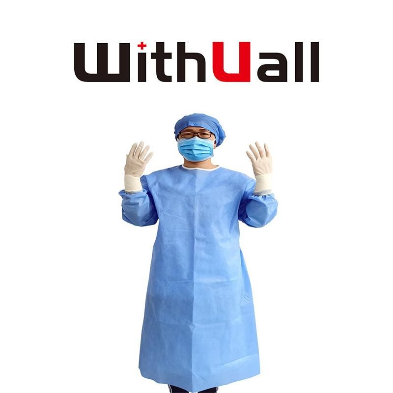 Blue Color M Size Disposable Surgical Gown