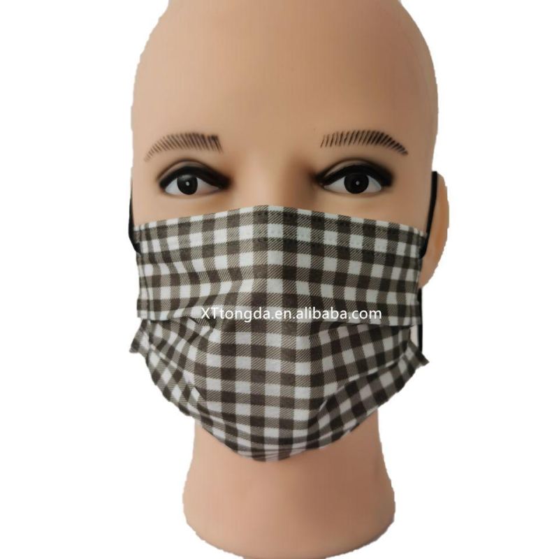 Random Pattern Elastic Flat Disposable Face Mask