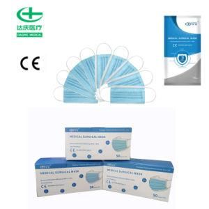 Comfortable Wholesale Type II Disposable 3-Ply Blue Facial Surgical Mask with CE