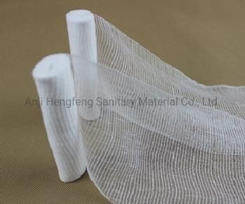 Hf Gauze Bandage 100% Cotton Disposable Surgical Consumable 5m Woven Sides Bandage