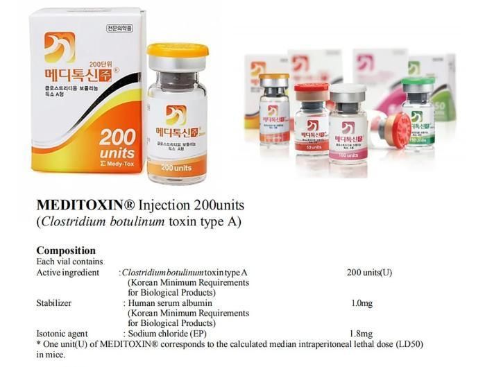 Factory Prices Anti Wrinkle Botulax Botulinum Type a Toxin Meditoxin