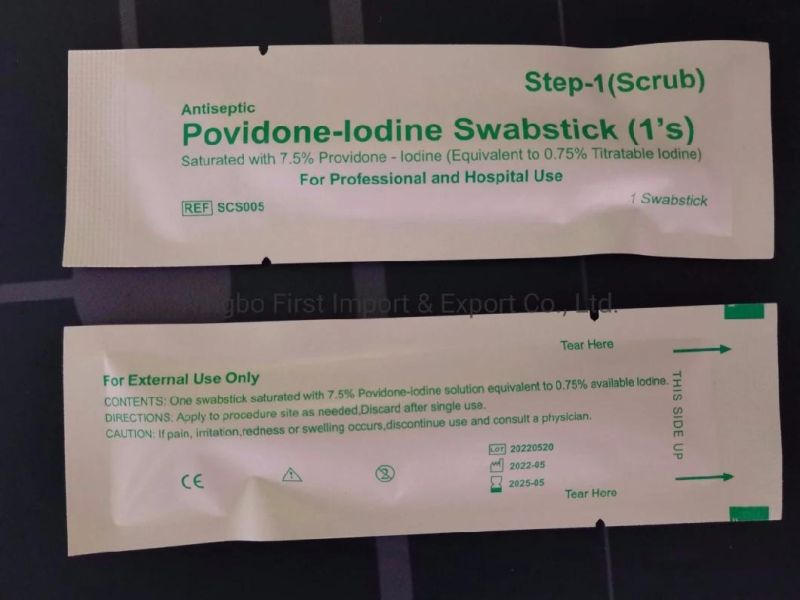 Disposable Medical Antiseptic Povidone-Lodine Swabstick