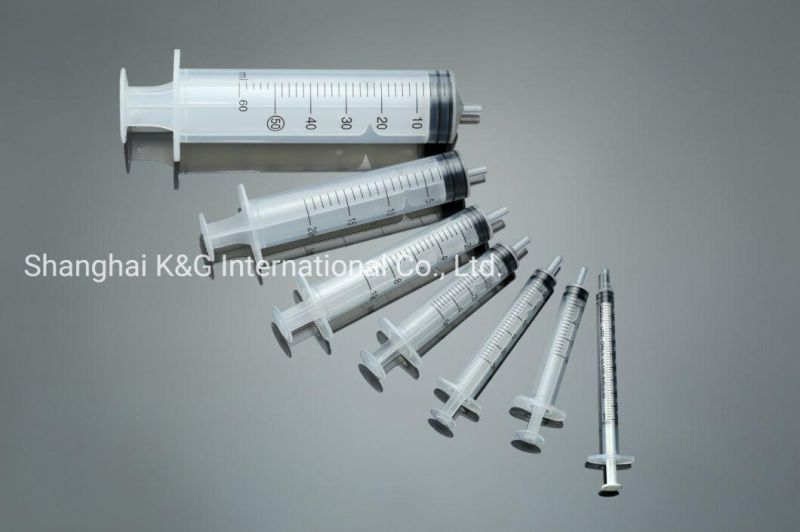 Luer Lock Slip 3-Parts Syringe with Needle 5ml 10ml 20ml 50ml