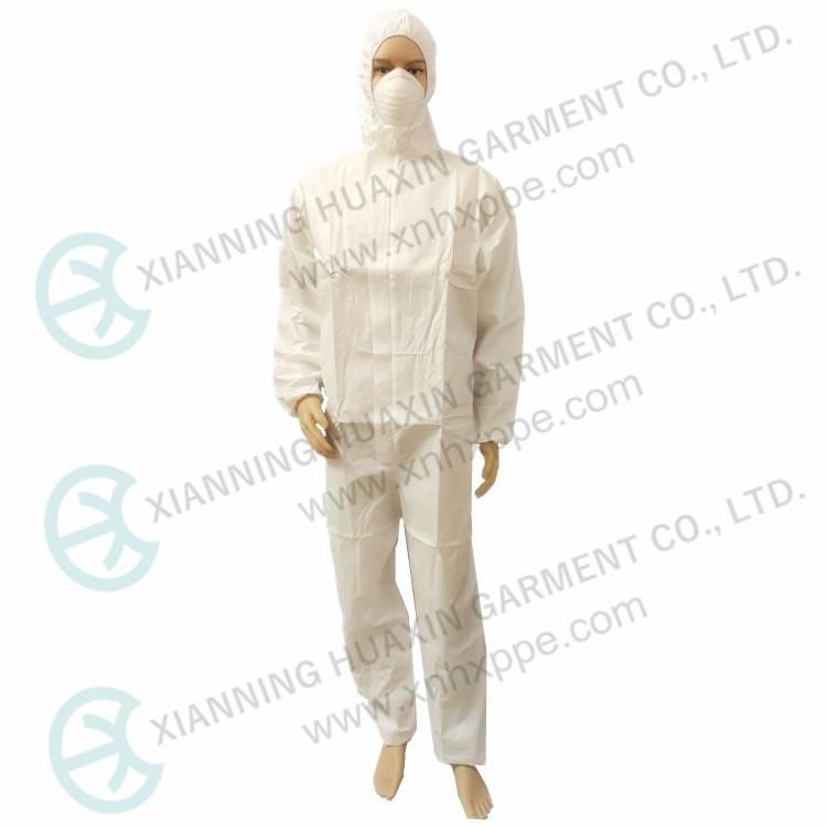 En14126 Type5b/6b Medical Microporous Personal Protective Disposable Coverall