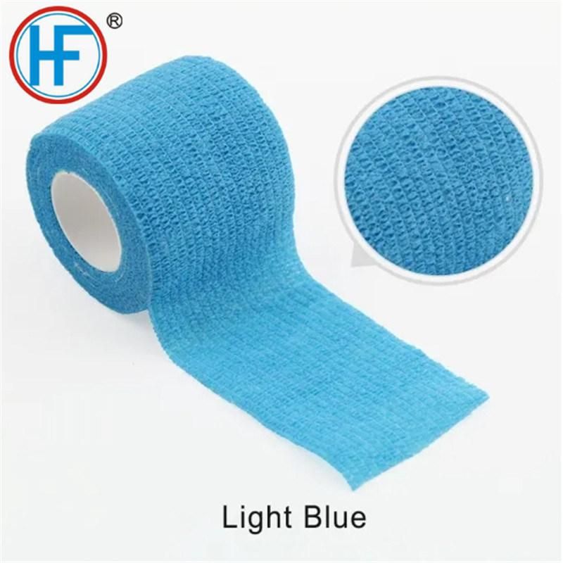 Mdr CE Approved Non Woven Elastic Cohesive Bandage Huamn or Animals Use Printed Custom Self-Adhesive Bandage