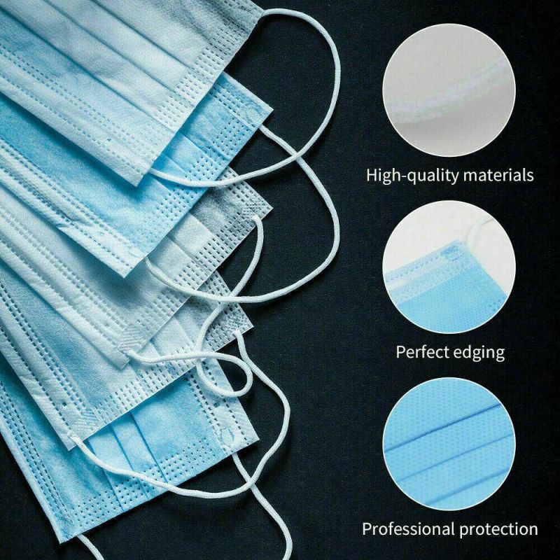 in Stock 3ply Disposable Medical Surgical Face Mask