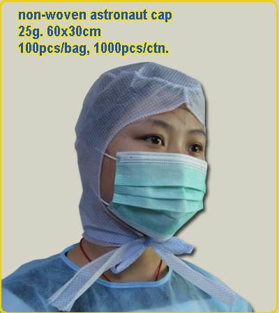 Medical Disposable PP Nonwoven Bouffant Cap Astronaut Hood Cover