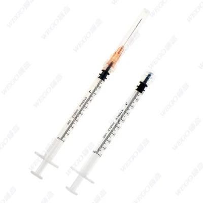 Sterile Disposable Injection Luer Lock Vaccine Syringe 1ml