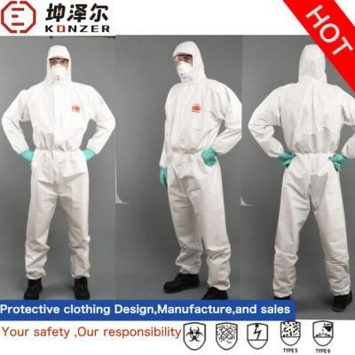 Protective Safety Disposable Suit for Acid and Alkali Chemical Treatment