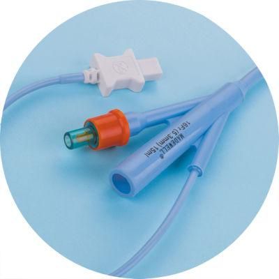 Silicone Foley Catheter with Temperature Probe / Sensor 3 Way