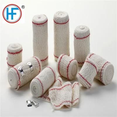 Medical CE ISO 13485 Approved Cotton Crepe Bandages High Elastic Bandage with Clips