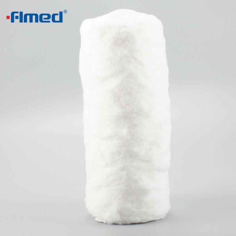 China Wholesale Absorbent White Bleached Cotton Wool Roll 500g