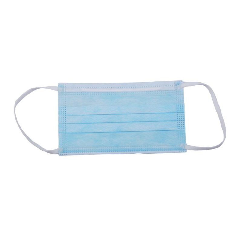 Disposable 3 Ply Surgical Face Mask Widen Flat Elastic Ear-Loop En14683 Type Iir