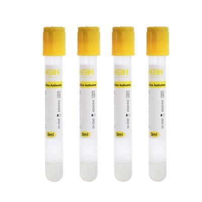 Good Single Use Yellow Vacuum Tube Factory Sale Gel &amp; Clot Activator Tubes in Immunology Examination